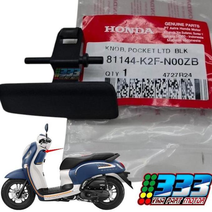knob pocket tombol pembuka tutup laci scoopy new 2021 prestige original 81144K2FN00ZB