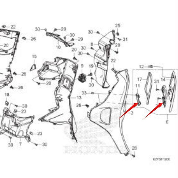 engsel tutup laci scoopy new 2025 dudukan cover tutup laci K2FP berkualitas