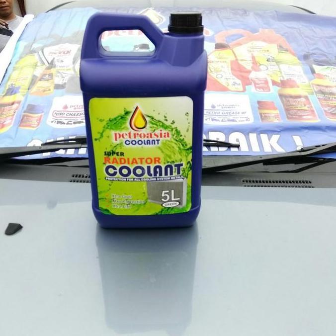 AIR RADITOR MOBIL 5 LITER ANTI KARAT / RADIATOR COOLANT SUPER GREEN SNI MERK PETROASIA 5L