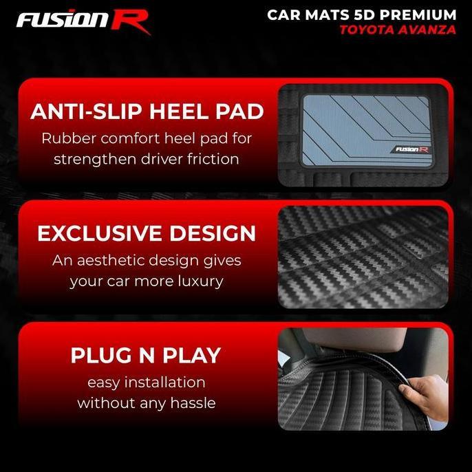 FUSION R KARPET MOBIL 5D AVANZA XENIA LAMA PREMIUM CAR CARPET CARBON