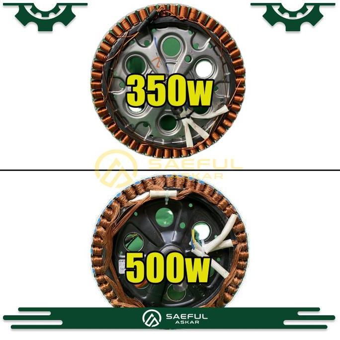 Rotor Dinamo Brushless BLDC 36v 48v 350w 500w Sepeda Listrik