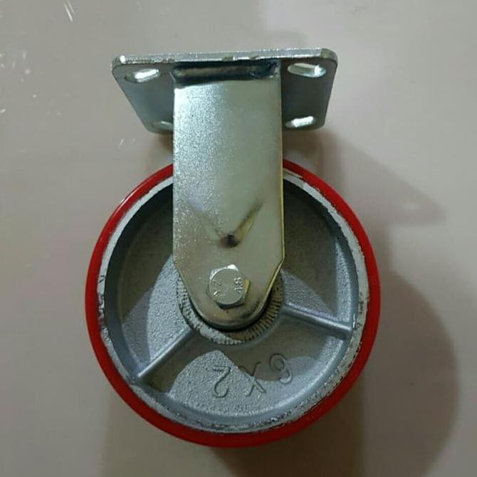 Roda Troli Pu 6 Inch Heavy Duty Roda Pu 6 Inch Heavy Duty Mati  Sale
