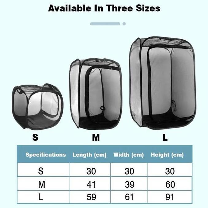 KANDANG LIPAT CHAMELEON FLEXARIUM JARING MESH VEILED PANTHER CAMELEON