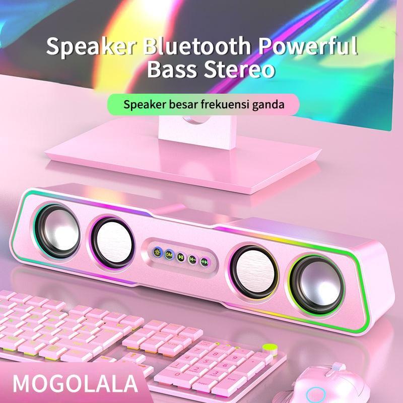 Speaker Komputer Desktop , Speaker Portable Bluetooth Led Stereo Bass Effect With Super Bass