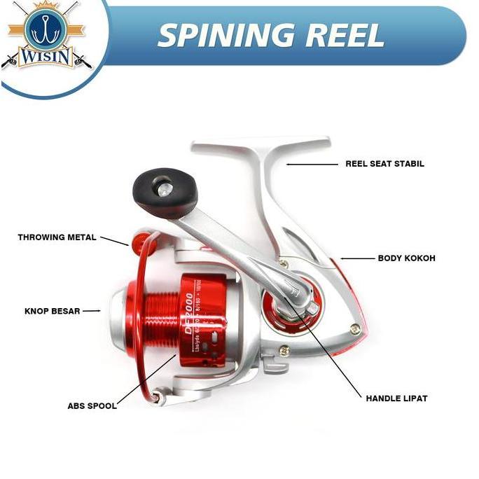 REEL DF2000 Spinning Reel Reel Pancing Kuat & Smooth dari | Kapasitas Besar, Bobot Ringan Cocok Pemu