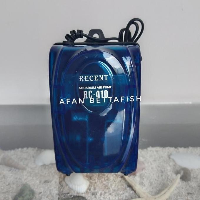 RECENT RC 410 Mesin Airator Aerator 2 Lubang Gelembung Udara Aquarium