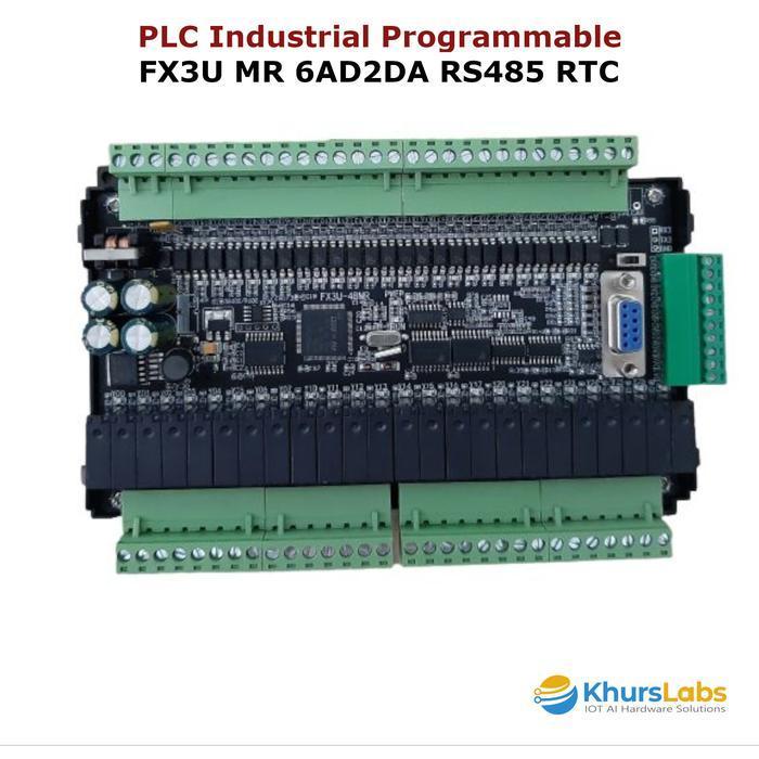 Plc Rs232 Rs485 Fx3U 14Mr 24Mr 30Mr 48Mr 6Ad2Da With Rtc Support Gx Work Modbus Rtu Original Dan Ter