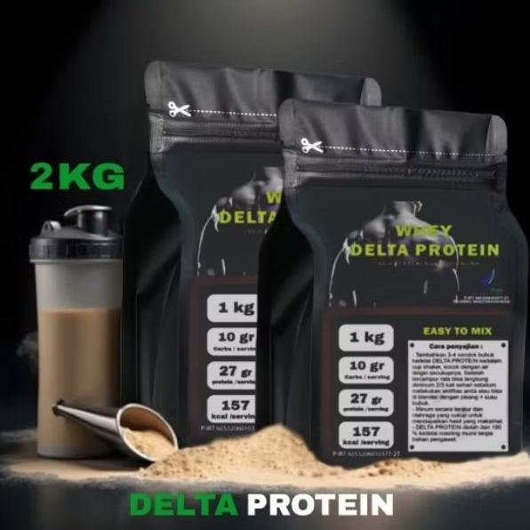 WHEY PROTEIN DELTA PROTEIN 2KG BUBUK KEDELAI PROTEIN