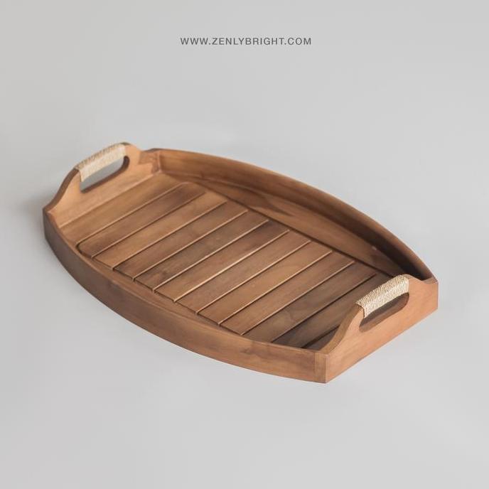 Nampan Kayu Jati Oval | Nampan Hotel | Nampan Cafe