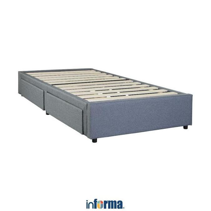 Terbaru Informa Sleep Linford I I I Dipan Dengan Laci - Abu-Abu Ranjang Kasur Divan Tempat Tidur Fur