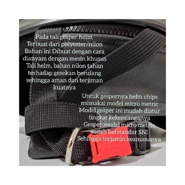 New- Helm Chips Cetok Retro polos Hitam glossy kaca datar Flat visor-helm