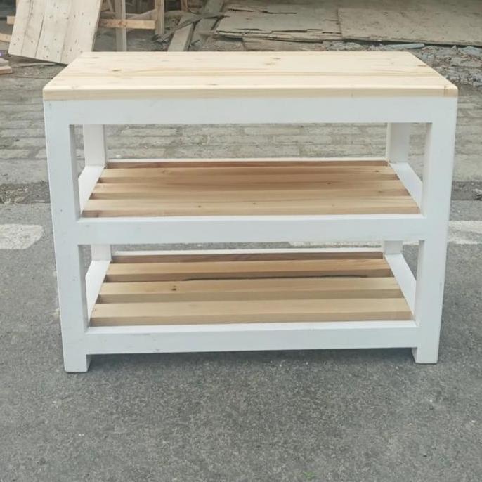 Terlaris Meja Rak Kayu Jati Belanda / Meja Aquarium Jati Belanda