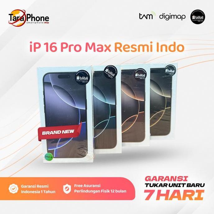 Terlaris [Taraphone]-Apple Iphone 16 Promax 256Gb 512Gb 1Tb Brand New Garansi Resmi Indonesia Ibox D