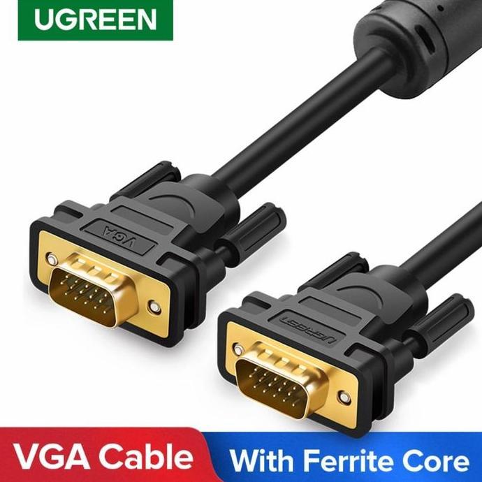BEBAS ONGKIR - Ugreen VGA to VGA 1080P - Ugreen Kabel Vga Gold Plated for Monitor TV