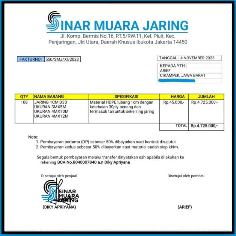 Bisa Cod Jaring Pe Tebal Lubang 1Cm D36/Jaring Keramba/Jaring Tebal/Jaring Ayam Tebal/Jaring 1 Inch 