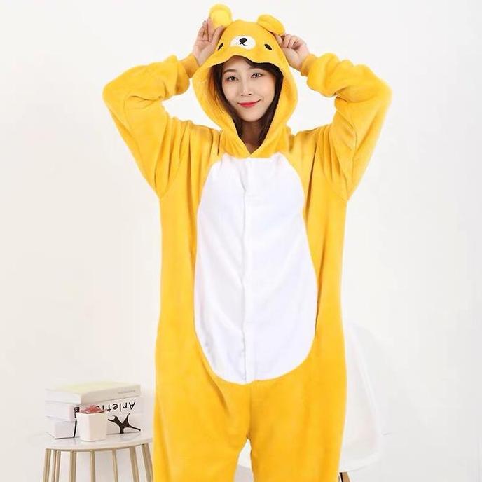 KOSTUM ONESIE RILAKKUMA BEAR BERUANG PIYAMA BAJU TIDUR