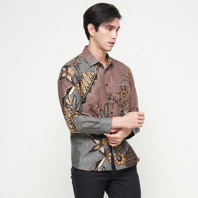 Batik Couple Atasan Batik Pria dan Wanita Hijau Sage OLR155