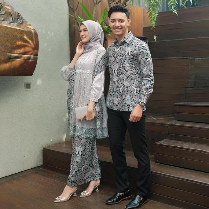 BAJU BATIK 1 SET Terbaru - seragam kondangan motif FASHION KAPEL SARIMBITAN MODERN / PAPA MAMA KEREN