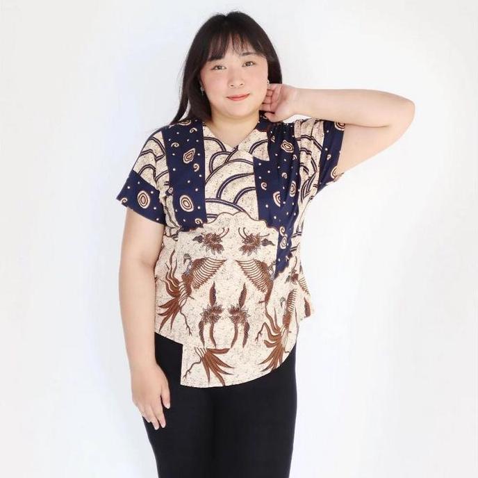 BAJU BLOUSE BATIK WANITA BSIZE JUMBO 292 XXL XXXL HAMIL KERJA PESTA