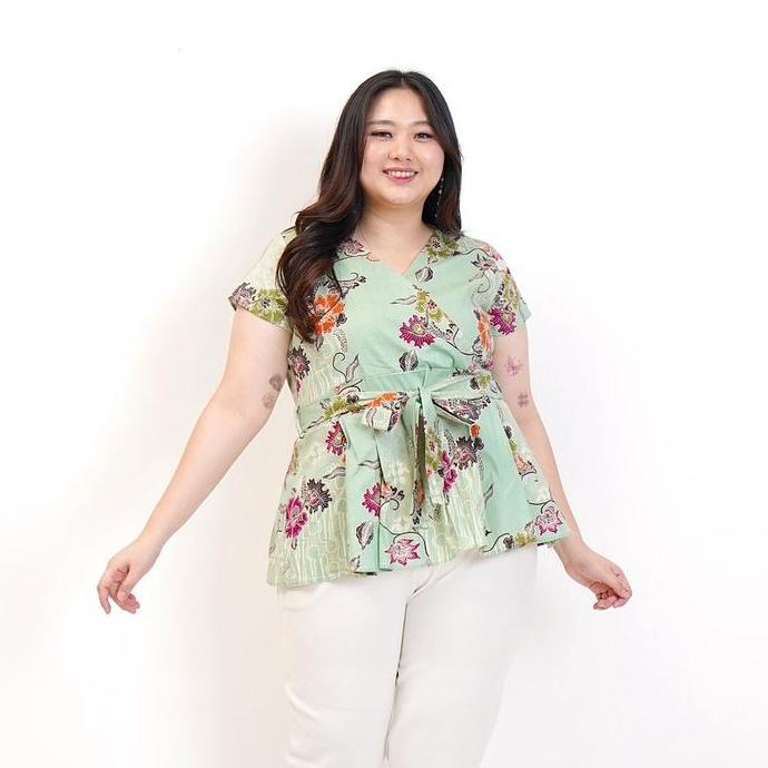 BAJU ATASAN BATIK WANITA JUMBO BSIZE MODERN PREMIUM HAMIL 691 XXXL
