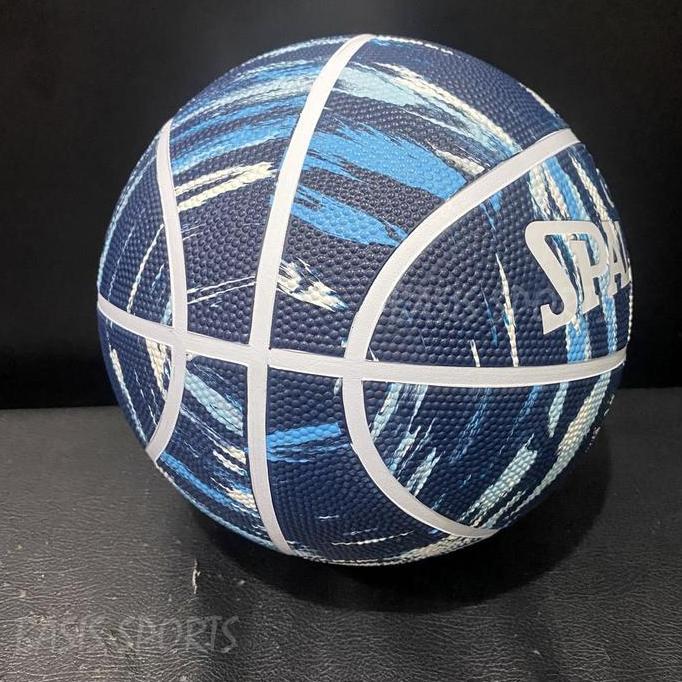 Bola Basket Spalding Marble Series Basketball Black Blue Size 7 Terlaris