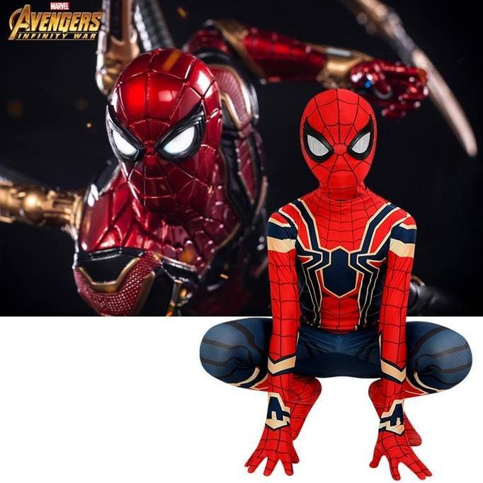 2024 Kostum Cosplay Iron Spiderman Untuk Kostum Anak Kostum spiderman morales anak  laki-laki