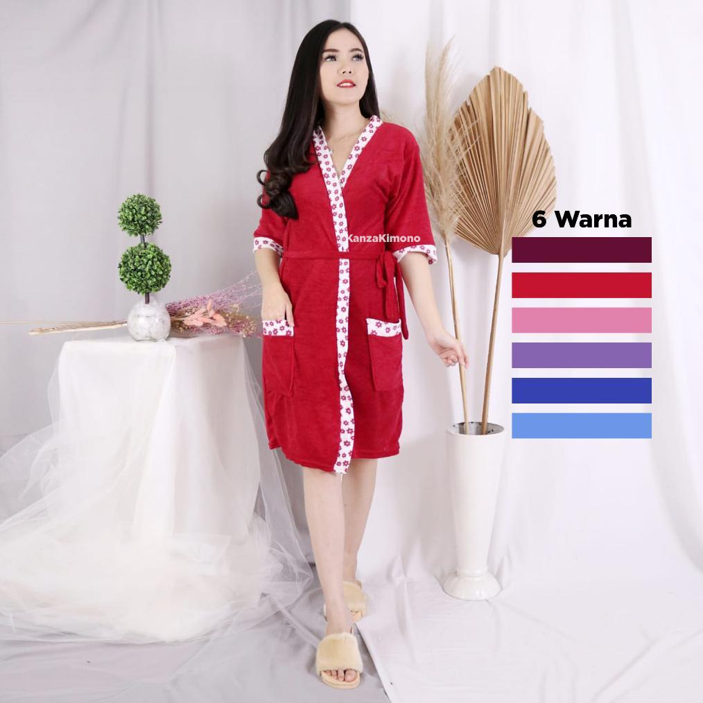 Kimono Handuk Dewasa L/Jubah Mandi/Kimono Murah Lembut/Handuk Mandi Kimono