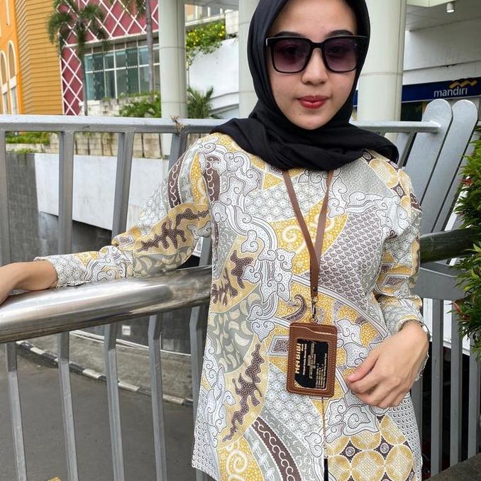 Habibi Batik Blus Batik Kuning Abstract (0068)