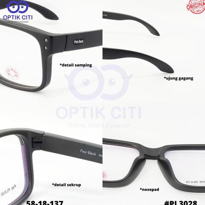 Frame Kacamata Pria Sport PayBack PL3028 Original Terlaris