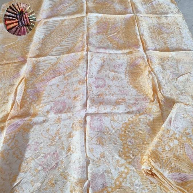kain batik trusmi soft pastel bahan viscose pulauan semi sutra cirebon