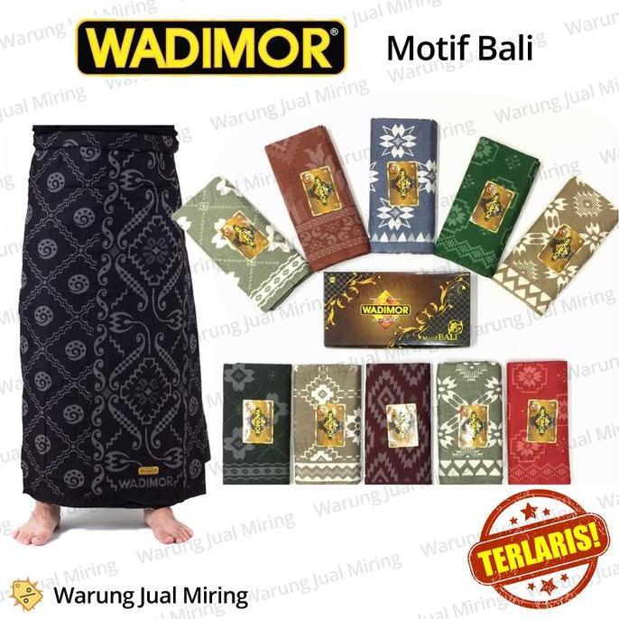Sarung WADIMOR Motif Bali Pria Kain Tenun Samping Songket Batik Tradisional Premium Dewasa Laki Cowo