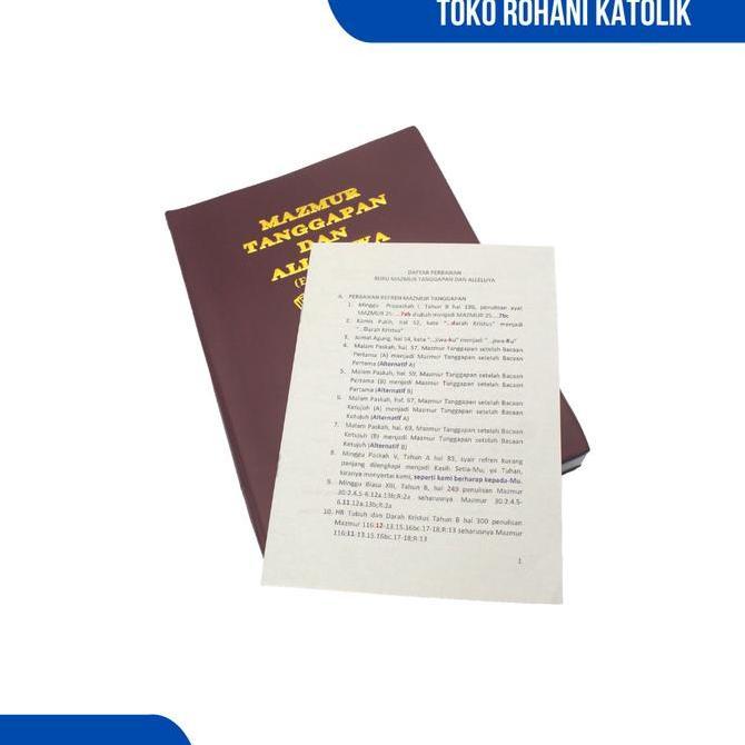 MAZMUR KATOLIK EDISI TERBARU / BUKU MAZMUR TANGGAPAN DAN ALLELUYA