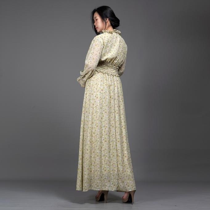 Okechuku SHALMA Long Dress Natal Baju Natal Gaun Panjang Wanita HIJAU