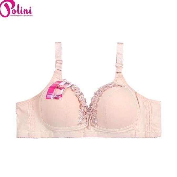 Murah Polini - Bra Wanita Size Besar Cup B Tanpa Kawat Kait 3 Bh 666 Non COD