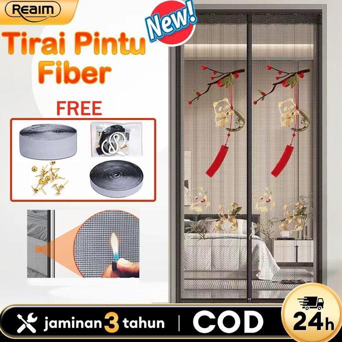 Tirai Magnetik Fiberglass REAIM Anti Nyamuk