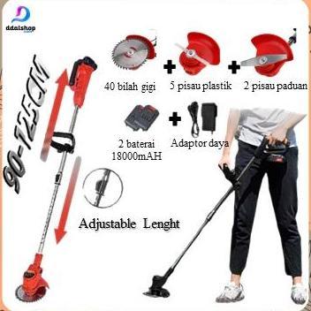alat pemotong rumput elektrik tanpa kabel portable mesin potong rumput listrik