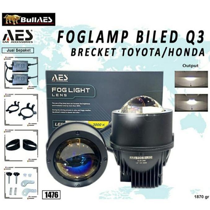 Lampu Foglamp Biled Q3 AES 45W / Projector Biled Foglamp Aes 3 inch