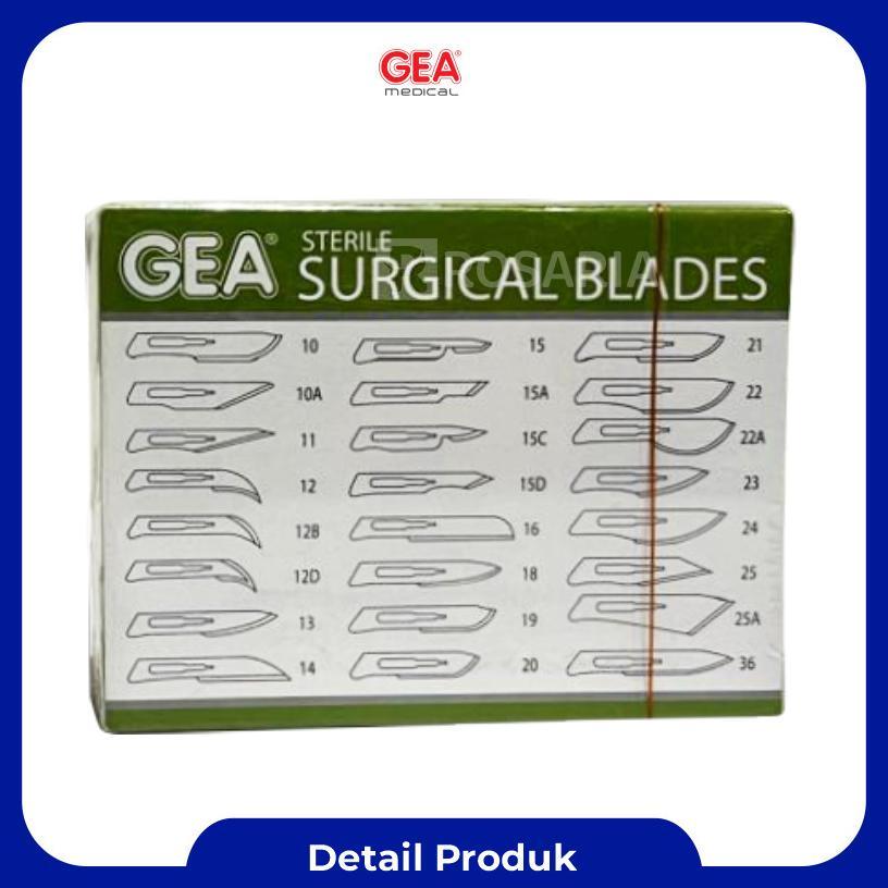 Surgical Blades Gea No. 12 Bisturi Pisau Bedah Jalu Stok Baru
