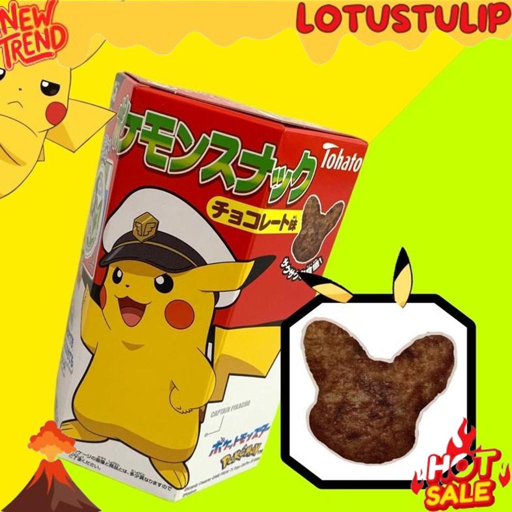 Grosir Tohato Chocobi Shincan Coklat/Tohato Pokmon Pikachu/Biskuit Jepang Coklat/Biskuit Tohato Pika
