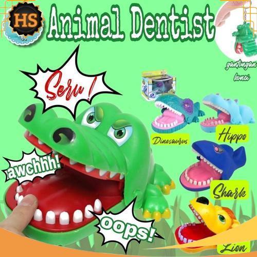 Super Mainan Dentist Shark/Mainan Anak Gigit Jari Ikan Hiu/Permainan Gigi Buaya Crocodile Dentist Fi