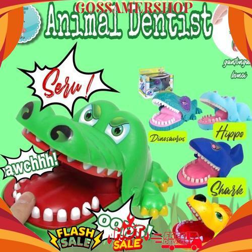 New Produk Mainan Dentist Shark/Mainan Anak Gigit Jari Ikan Hiu/Permainan Gigi Buaya Crocodile Denti