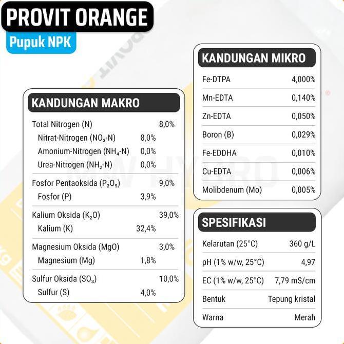 MEROKE NPK PROVIT ORANGE - 500 GR