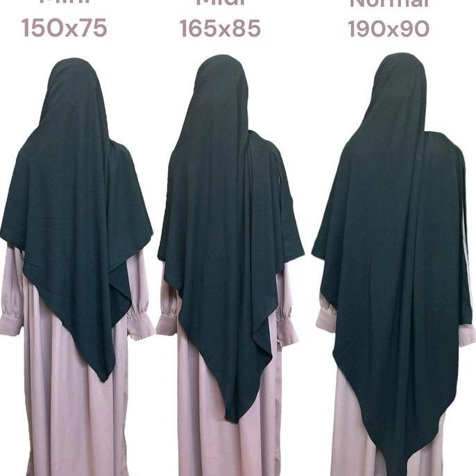 New- Jilbab Pashtan Jumbo Zipper Pashmina Instan Khimar Syari Resleting Simple - Muslim Airflow Cant
