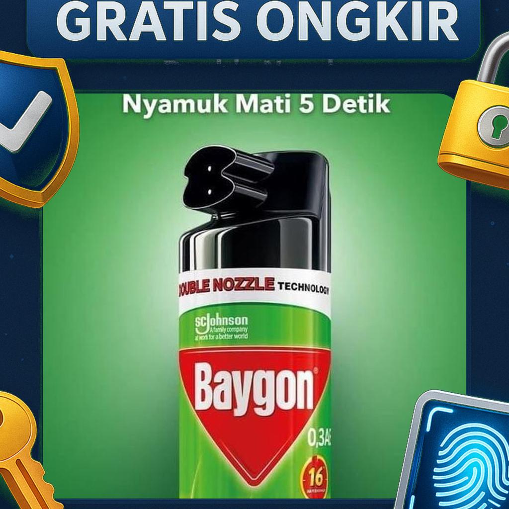 Baygon Aerosol 600 Ml Lavender Obat Nyamuk Spray Semprot