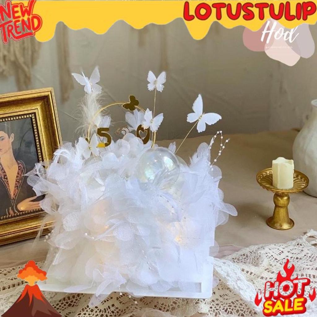 Gradeori Flower Cake Side / Pinggiran Pelek Kue Bentuk Bunga Renda Bahan Kain Bening Colorful Pastel