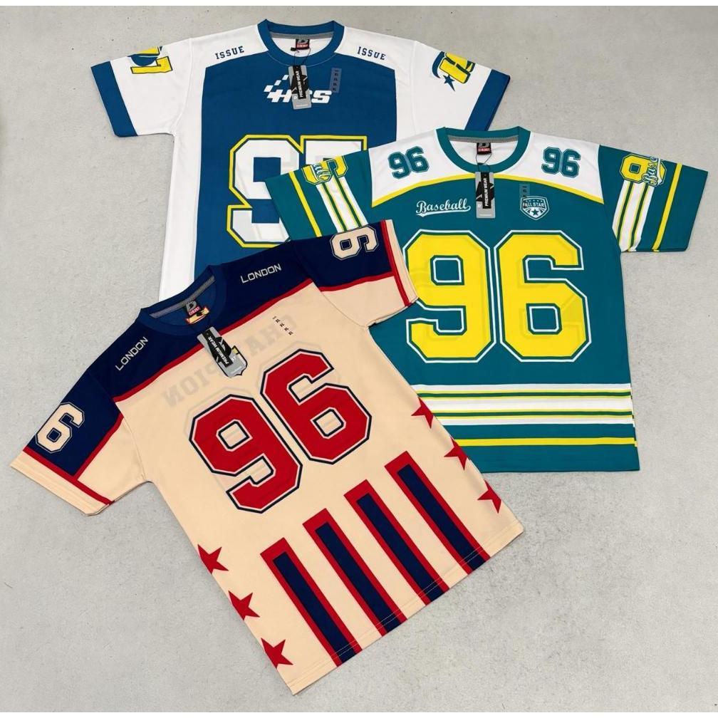 100 Ribu Dapat 4 | Jersey Dry Fit Motif Angka Vintage Soccer Baseball Original Pria Wanita Unisex