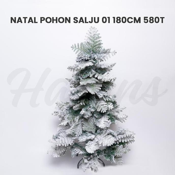 Pohon Natal Christmas Salju / Pohon Cemara Dekorasi Hiasan Natal / Natal Pohon Salju 01 180Cm 580T