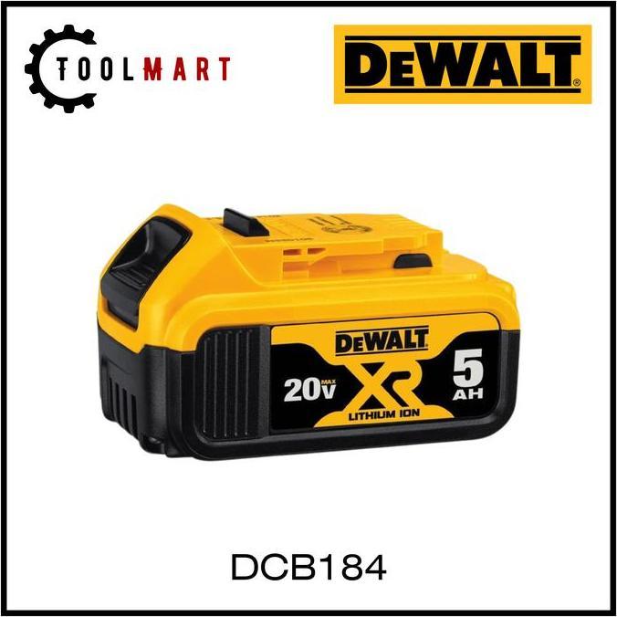 Battery / Baterai 20V 5Ah For Cordless DeWalt DCB184 DCB 184 Promo Premium