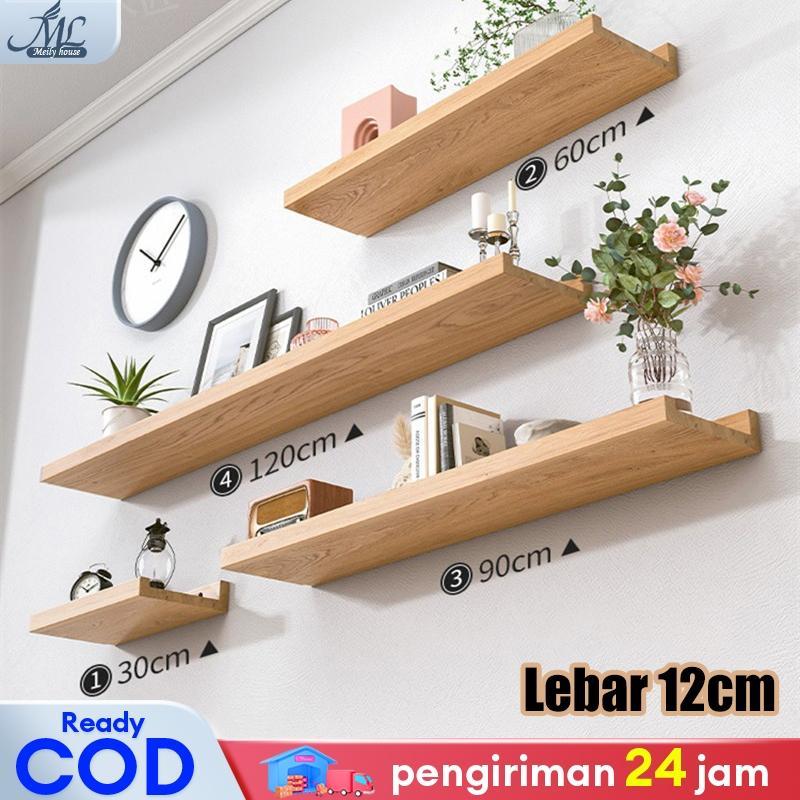 Rak Dinding Kayu Rak Ambalan Dinding Minimalis Papan Ambalan Rak Tempel Dinding Murah Serbaguna