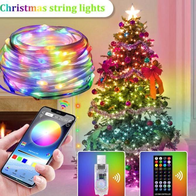 Lampu LED APP Smart RGBIC Fairy Light 100 LED MASKO LED